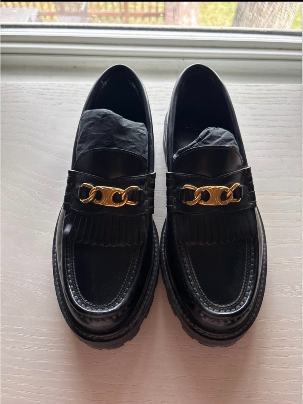 CELINE Margaret loafer with Triomphe chain